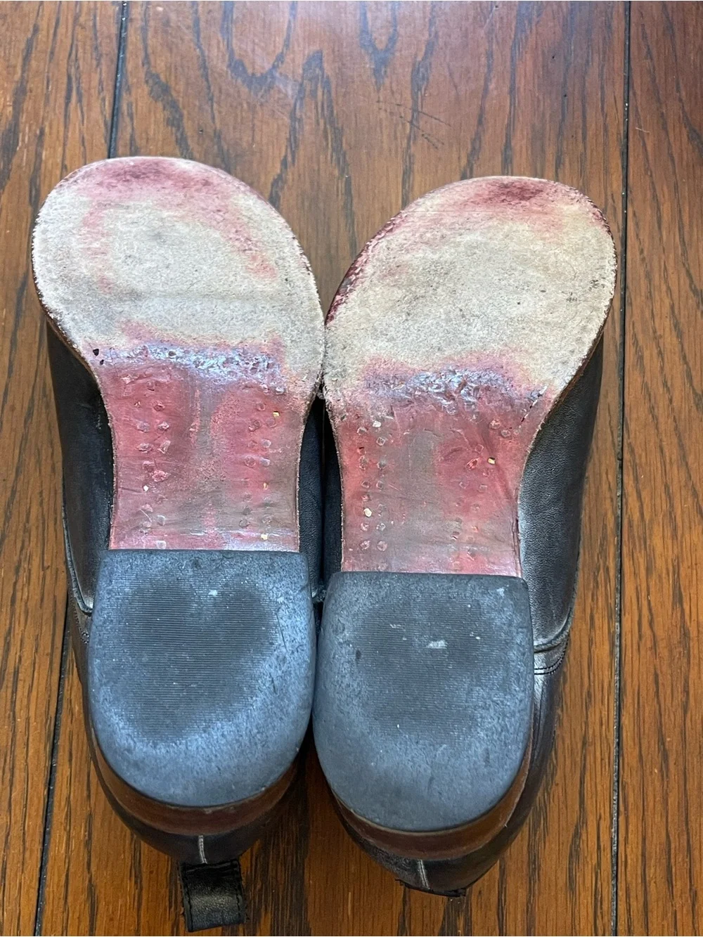 Freebird Mabel Distressed Black Leather Slip On Oxford Shoes Womens